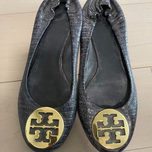 Tory Burch Navy Ballet Flats